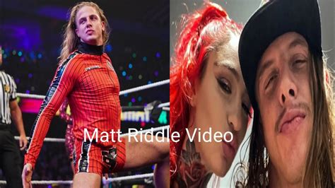 matt riddle video leak|Matt Riddle posts a message for his fans after the private video leak